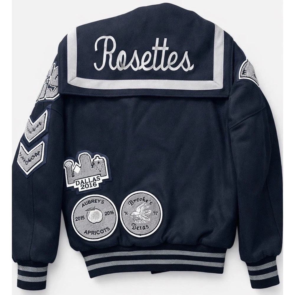 Neff Letterman Varsity Jacket‎ Small Rosettes Dallas 2016 Class 2019 Chenille